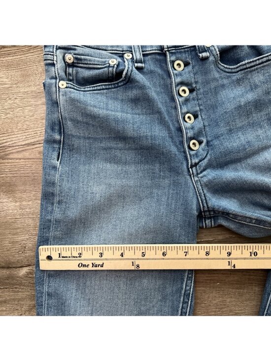 rag bone Nina High Rise Ankle Flare Jean Womens 25 Brighton Wash Button Front - Picture 12 of 16